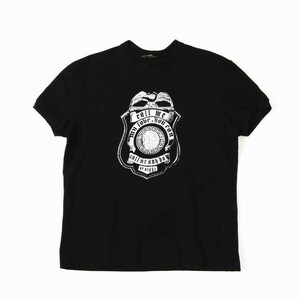 ヴェルサーチVERSACE ロゴフロントパッチTシャツ 黒M位