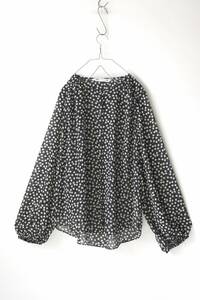 美品 ZARA:星ボタン ドットシフォンブラウス/マシンウォッシュ/ザラ/サイズS