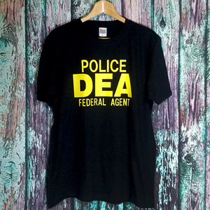  送込【DEA】★麻取★Drug Enforcement Administration★ブラック★S~XLサイズ