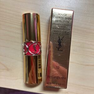 新品未使用　名前刻印有り　イヴサンローラン　ルージュ　ヴォリュプテ　シャイン　No.12 口紅　リップ　YSL 4.5g 婚活リップ　デパコス　