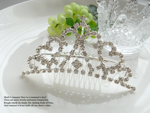 ティアラ ヘアーアクセサリー 髪飾り 王冠 レディース 装飾品 タイアーラ フォーマル ダンス hair accessory tiara F