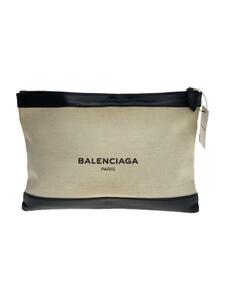 BALENCIAGA◆クラッチバッグ/-/ベージュ