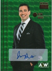 22 Skybox Metal Universe AEW SkyBox Premium Star Sapphires Autograph Star Emerald Justin Roberts(08/10)