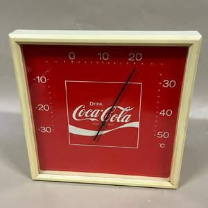 DRINK Coca-Cola コカ・コーラ 温度計 壁掛け ディスプレイ 約28cm×28cm 店舗 広告 販促 宣伝 レトロ ヴィンテージ　092803w/T5（100）