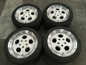 アウトストラーダ モンツァ 17インチ F 235/45R17 R 255/40R17 PCD114.3 / 5穴 深リム 当時物 希少 GZ32 フェアレディZからの取り外し