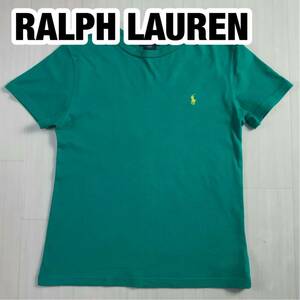 POLO BY RALPH LAUREN ポロ バイ ラルフローレン 半袖Tシャツ S(8) グリーン 刺繍ポニー キッズ ユースサイズ