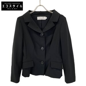 美品/国内正規 Christian Dior クリスチャンディオール 8A2124U1100 3Bシングル ジャケット I:44 ブラック レディース