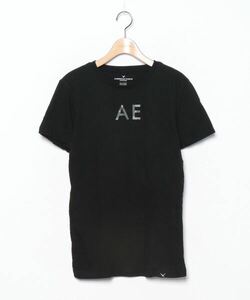 ☆American Eagle アメリカンイーグル カモ柄 ロゴ プリント Tシャツ/メンズ/XS☆ブラック