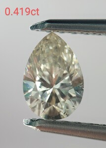 【1/12★安値〜】天然ダイヤモンド ルース 0.419ct M SI1 PS 鑑別 CGL│B1308ls 【ペアシェイプ】 ダイヤ diamond