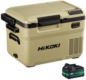 新品■HiKOKI(ハイコーキ) 14.4/18V コードレス冷温庫 容量10.5L 3電源対応 サンドベージュ 新バッテリー1個付・充電器別売り UL18DD(XMBZ)