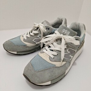 D(1115c4) new balance ニューバランス D M998LL 998 ブルー系 /グレー系 メンズ 28cm MADE IN USA スニーカー シューズ 靴 