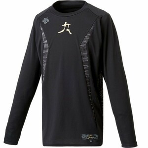 【DESCENTE】デサント ジュニア用 丸首長袖リラックスフィットシャツ 大谷コレクション jstd761 ブラック(BLK) 160