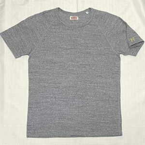 美品 XL ハリウッドランチマーケット HRM H刺繍 霜降りグレー ストレッチ フライス Tシャツ サイズ 4 ハリラン 正規品 日本製 聖林公司