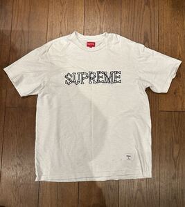 supreme Tシャツ シュプリーム 半袖 ホワイト L ロゴ 半袖Tシャツ Tee 半袖シャツ 半袖Tシャツ 1円スタート bone 骨