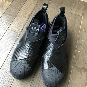 アディダスadidas◆SS SLIP ON OUT LOUD/ローカットスニーカー/23.5cm/BLK/シューズ靴スリッポン/黒ブラック