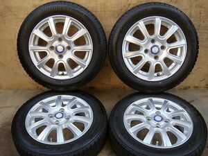 軽用・アルミ&22年製155/65R14 ブリヂストン・ブリザックVRX2 中古4本SET 4.5J+45 N-BOX・N-ワゴン/タント・ムーブ/スペーシア・ワゴンR