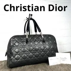 《美品✨レア》Christian Dior カナージュ　ミニボストンバッグ　黒