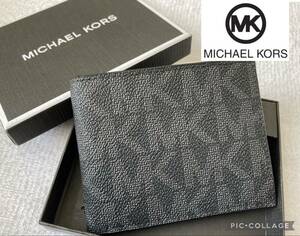 【送料無料】新品◆マイケルコース MICHAEL KORS◆メンズ 二つ折り財布 箱入り