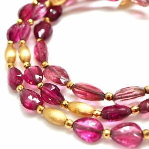 Ambrose(アンブローズ)《K18 天然トルマリンネックレス》 N 約12.1g 約41.5cm tourmaline necklace jewelry ジュエリー EE0/EE0