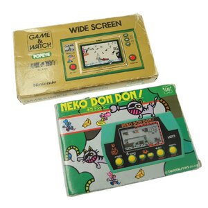 1円スタート タカトクトイス Nintendo 任天堂 GAME&WATCH ゲームウォッチ 2点セット 携帯型 ネコドンドン テレビゲーム レトロ 動作未確認