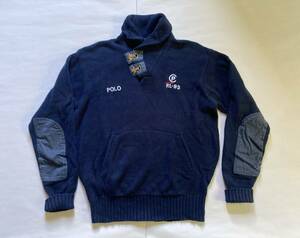 90s.ラルフローレン CP93 セーター Sサイズ ネイビー NAVY ポロカントリー polo93 ファイヤーマンジャケット 1992 1993 ポロスポーツ 