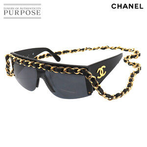 シャネル CHANEL チェーン付き ココマーク サングラス ブラック グレー ゴールド 金具 01456 94305 Sunglasses 90247987