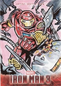 MARVEL IRON MAN 3 直筆スケッチカード 1/1 マーベル アイアンマン Sketch Card 1枚限定 1of1