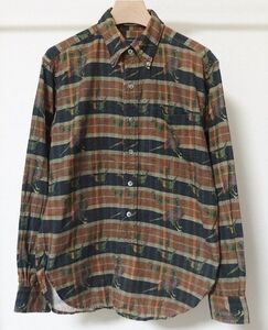 Engineered Garments エンジニアードガーメンツ 19th BD Shirt Printed Bird on Plaid ボタンダウン シャツ XS