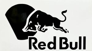 RED BULL レッドブル カッティングステッカー W140mm H80mm/グロスブラック/黒