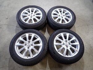 YS14358【送料無料185/60R16】マツダ2 デミオ アクア フィット ノート等 中古スタッドレスセット★16×6.0J 100/4H ET40★