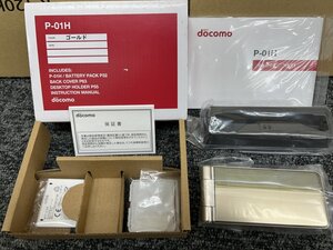 【148910】携帯電話 NTT docomo P-01H ゴールド 折りたたみ ガラケー Panasonic