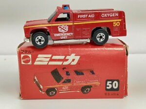 [B5A-612-191-1] MATTEL マテル HOT WHEELS ホットウィール マテルのミニカ 50 緊急消防車 動作確認済み 赤箱 中古