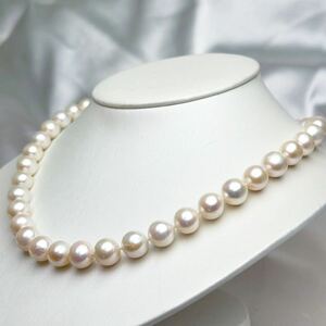 花珠級本真珠10mm 42cm 天然パールネックレスnecklace pearl ジュエリー 