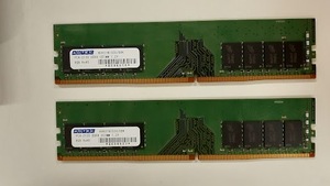 L0529-12　PCメモリ2個セットADTEC　PC4-2133(DDR4) KVR21N15S8/8BK×2　各8GB 計16GB