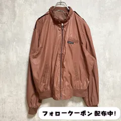 古着 used　MEMBERSONLY　メンバーズオンリー　長袖フルジップナイロンジャケット　茶色　ブラウン　レトロ　秋冬服