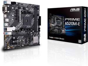 ASUS AMD A520 搭載 Socket AM4 対応 マザーボード PRIME A520M-E 【MicroATX】新品未開封、未使用品、送料無料