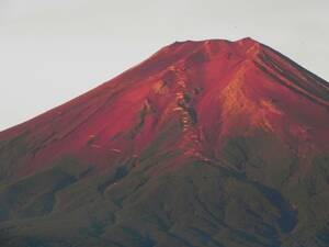 世界遺産 富士山 写真 紅富士　赤富士　A4又は2L版 額付き