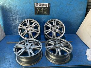 〈245〉ホイール4本セット　Exeeder 14インチ5.5 J オフセット＋38 PCD4H100 ハブ67mm ボルト穴13mm