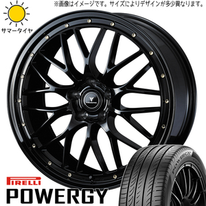 235/55R19 サマータイヤホイールセット アウトランダー etc (PIRELLI POWERGY & NOVARIS ASETTEM1 5穴 114.3)