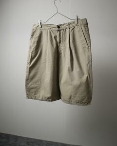 DICKIES RIP-STOP 1tuck wide work shorts ディッキーズ リップストップ 1タック ワイド ワーク ショーツ ハーフパンツ W38 ベージュ P882