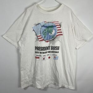 00s アメリカ製 USA製 ブッシュ大統領 プリントTシャツ 半袖