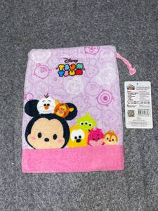 未使用品 Disney TSUM TSUM ディズニー ツムツム 巾着 巾着袋 20.5 x 27.5cm