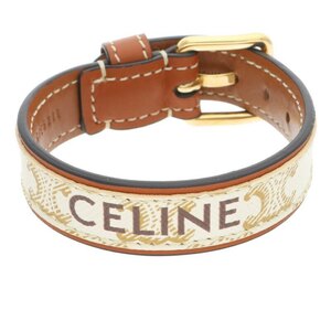 セリーヌバイエディスリマン CELINE by Hedi Slimane トリンオフロゴレザーブレスレット 中古 BS99