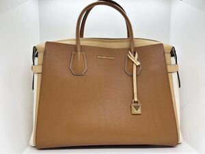 MICHAEL KORS マイケルコース ハンドバッグ レザー ブラウン系 横約37cm 縦約27cm 幅15cm