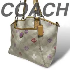 美品 COACH コーチ 大容量 A4 ショルダーバッグ トート 肩掛け