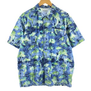 古着 コロンビア Columbia PFG 総柄 魚柄 半袖 フィッシングシャツ メンズM【エルル】 /eaa356670 【SS2406】