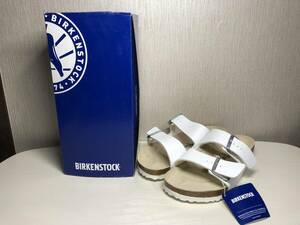 BIRKENSTOCK ビルケンシュトック Arizona アリゾナ 24.5cm ホワイト 白 Birko-Flor ビルコフロー サンダル 38 タグ付き メンズ＆レディース