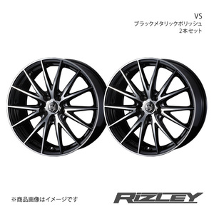 RiZLEY/VS ギャランフォルティス スポーツバック CX4A ホイール2本【18×7.5J 5-114.3 INSET38 ブラックメタリックポリッシュ】0039430×2