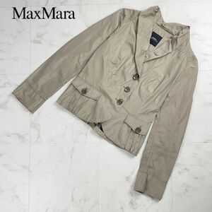 美品 Weekend Max Mara ウィークエンド マックスマーラ ボリュームカラーデザインジャケット トップス レディース カーキ サイズ38*RC881