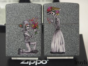 スカル ペア ZIPPO(ジッポー) シルバー ドクロ 永久保証付き 真鍮・鉄 おしゃれ レギュラー 音が良い 風防付き MADE IN USA オイルライター